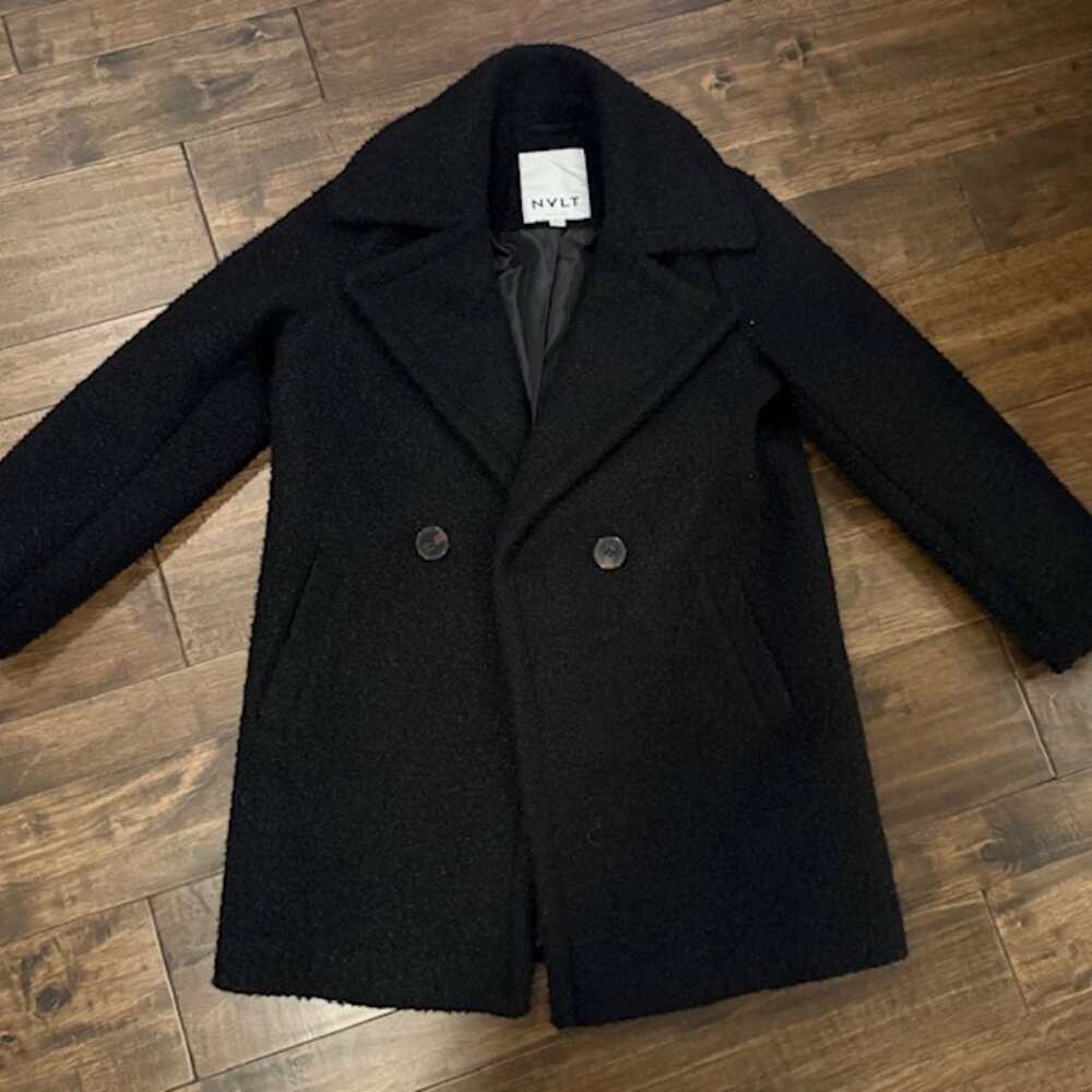 NVLT Black Boucle Coat - Sz Small